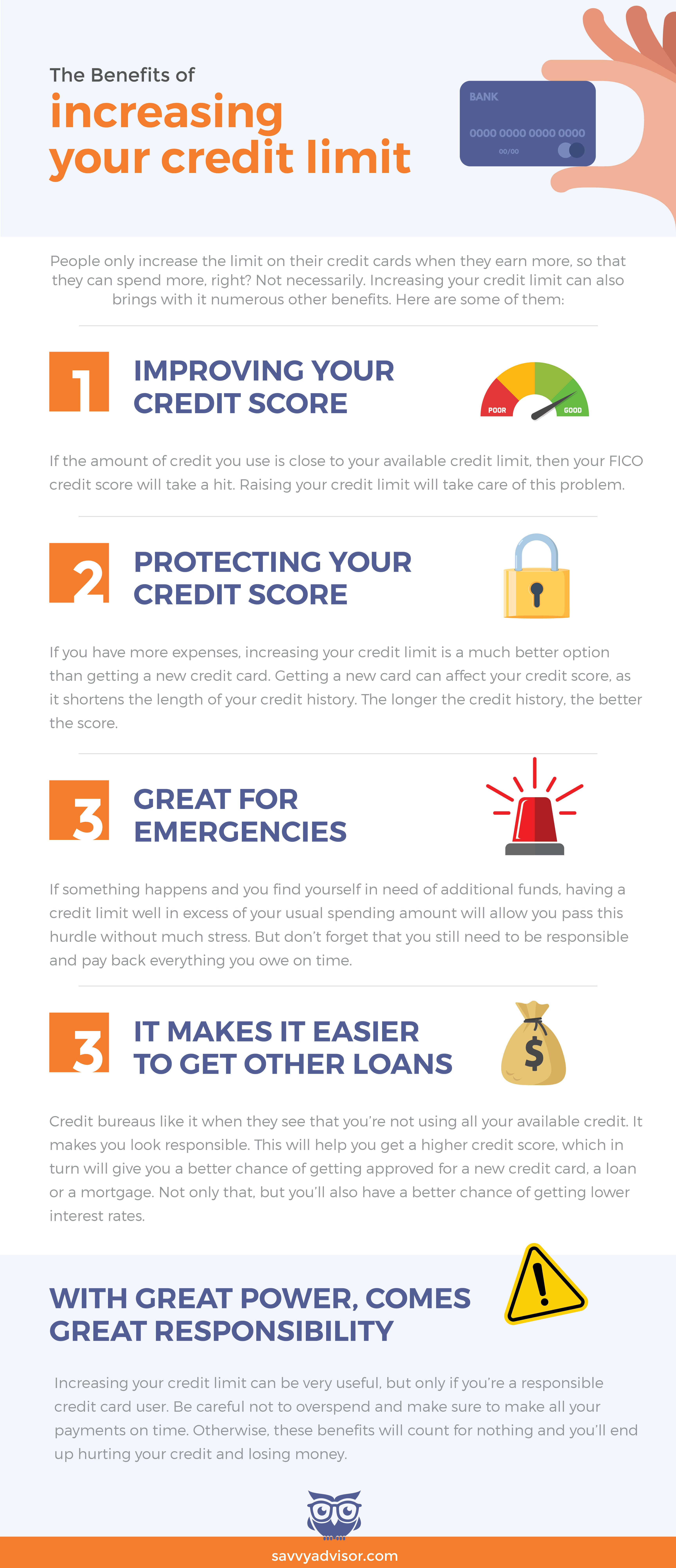 The benefits of increasing your credit limit - Infographic - SavvyAdvisor